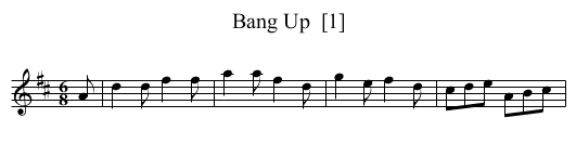 Bang Up  [1] - staff notation