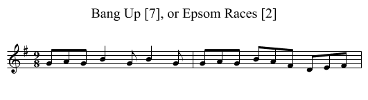Bang Up [7], or Epsom Races [2] - staff notation