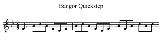 Bangor Quickstep - staff notation