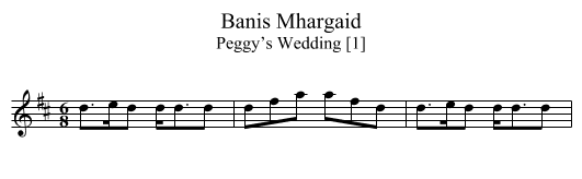 Banis Mhargaid - staff notation