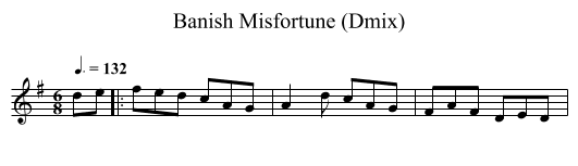 Banish Misfortune (Dmix) - staff notation