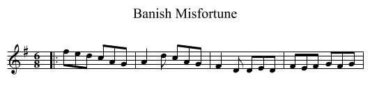 Banish Misfortune - staff notation