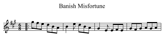 Banish Misfortune - staff notation