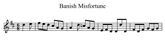 Banish Misfortune - staff notation