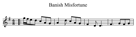 Banish Misfortune - staff notation