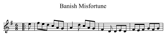 Banish Misfortune - staff notation