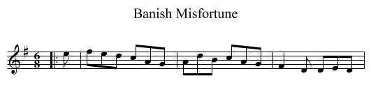 Banish Misfortune - staff notation