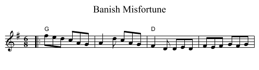 Banish Misfortune - staff notation