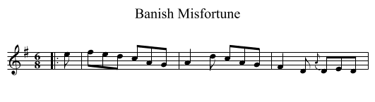 Banish Misfortune - staff notation