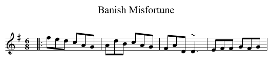 Banish Misfortune - staff notation