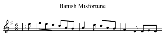 Banish Misfortune - staff notation