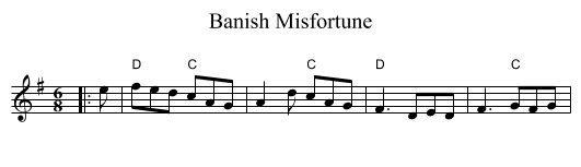 Banish Misfortune - staff notation