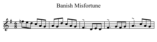 Banish Misfortune - staff notation