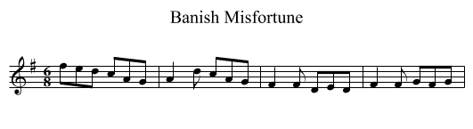 Banish Misfortune - staff notation