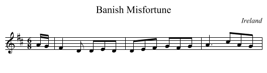 Banish Misfortune - staff notation