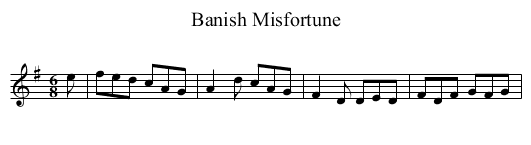 Banish Misfortune - staff notation