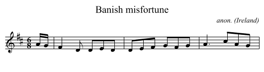 Banish misfortune - staff notation
