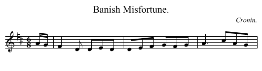 Banish Misfortune. - staff notation