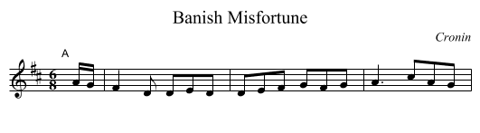Banish Misfortune - staff notation