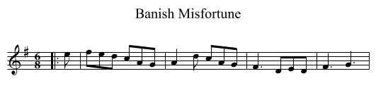 Banish Misfortune - staff notation