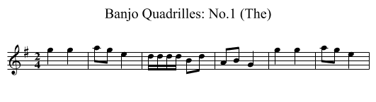 Banjo Quadrilles: No.1 (The) - staff notation