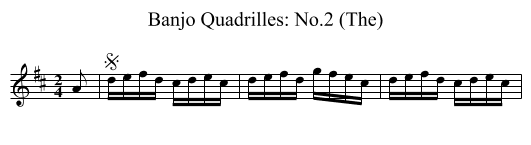 Banjo Quadrilles: No.2 (The) - staff notation