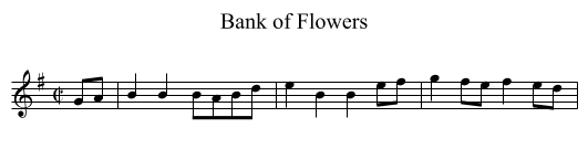 Bank of Flowers - staff notation