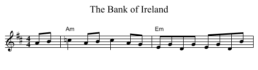 Bank of Ireland, The  - staff notation