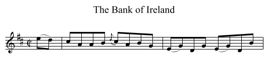 Bank of Ireland, The  - staff notation
