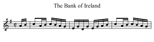 Bank of Ireland, The - staff notation