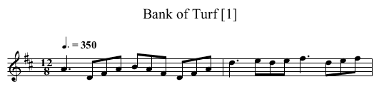 Bank of Turf [1] - staff notation