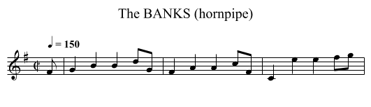BANKS (hornpipe), The - staff notation