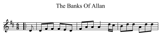 Banks Of Allan, The  - staff notation