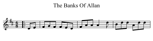 Banks Of Allan, The  - staff notation