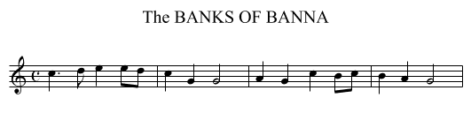 BANKS OF BANNA, The - staff notation