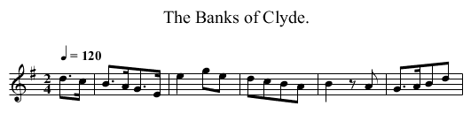 Banks of Clyde., The  - staff notation