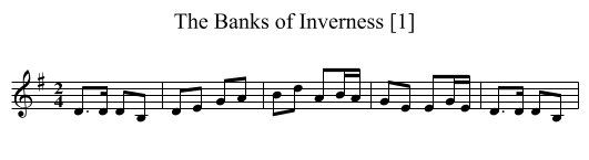 Banks of Inverness [1], The - staff notation