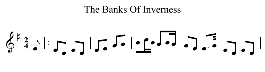 Banks Of Inverness, The  - staff notation