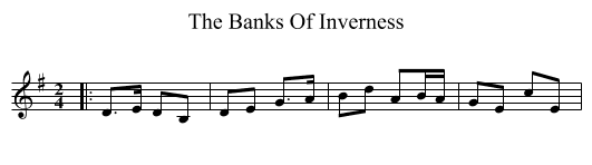 Banks Of Inverness, The  - staff notation