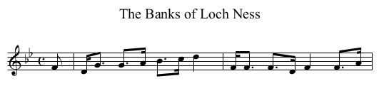 Banks of Loch Ness, The - staff notation