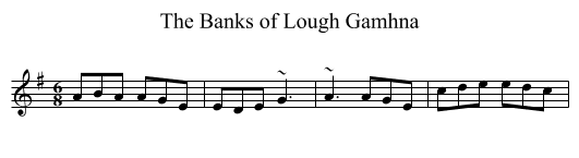 Banks of Lough Gamhna, The - staff notation