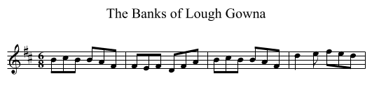 Banks of Lough Gowna, The - staff notation