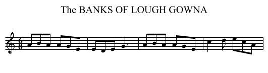 BANKS OF LOUGH GOWNA, The - staff notation