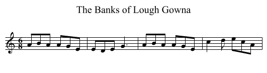 Banks of Lough Gowna, The  - staff notation