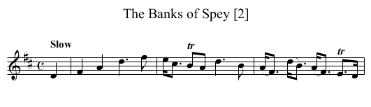 Banks of Spey [2], The - staff notation