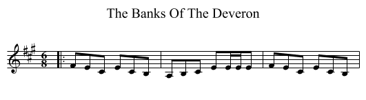 Banks Of The Deveron, The  - staff notation