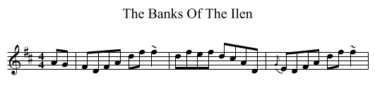 Banks Of The Ilen, The  - staff notation
