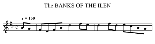 BANKS OF THE ILEN, The - staff notation