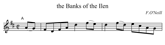 Banks of the Ilen, the  - staff notation