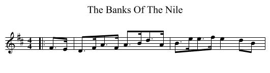 Banks Of The Nile, The  - staff notation